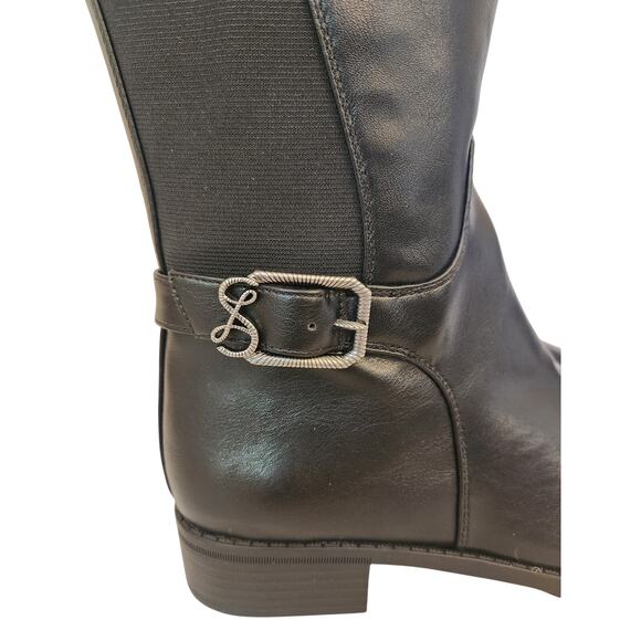 NIB Sam And Libby Percy Regular Calf Knee High Riding Boots Black 9 - Picture 8 of 11
